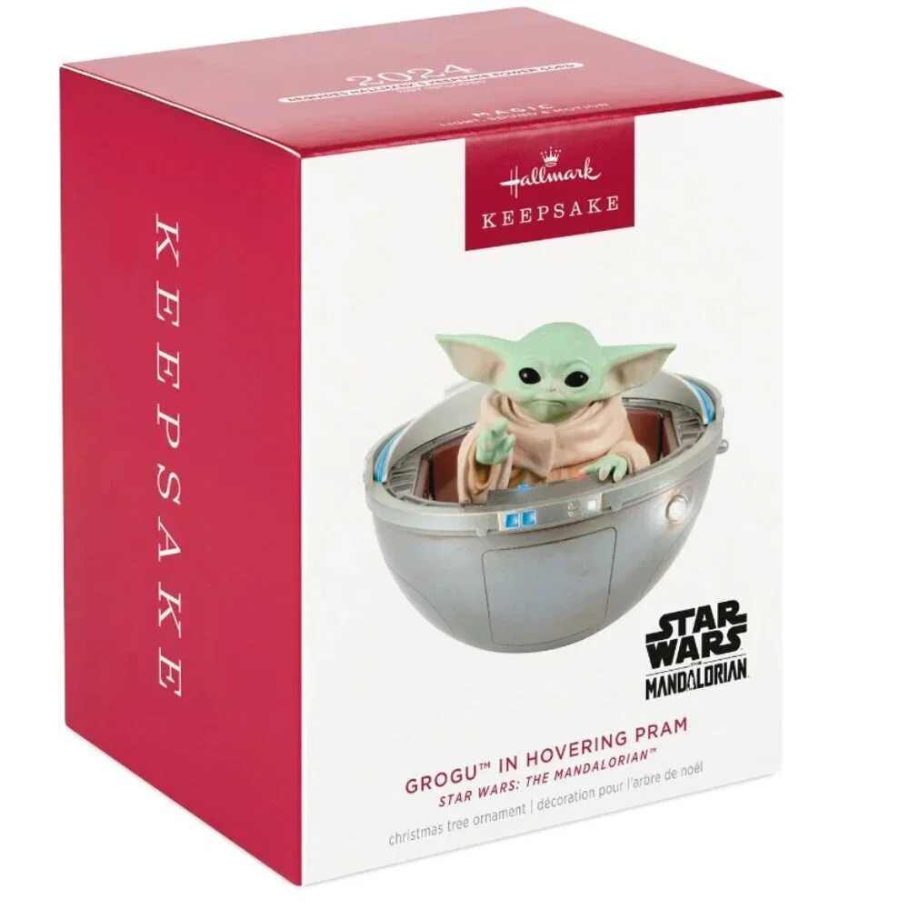 Hallmark Star Wars: The Mandalorian Grogu in Hovering Pram Ornament
